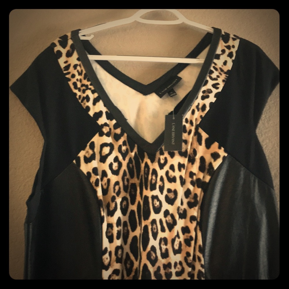 LB leopard print sheath dress